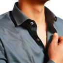 Essentials | CHARCOAL GRAY Enriched Cotton Shirt
