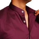 Essentials | WINE Enriched Cotton MANDARIN Coller Shirt