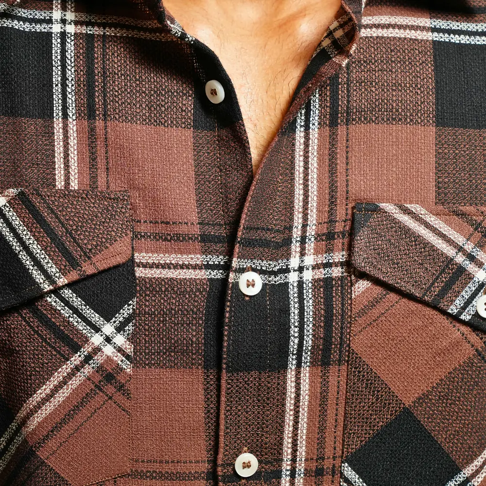 checks & flannels | rust checked shirt checks & flannels | rust checked shirt
