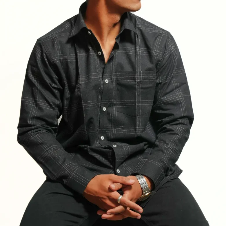 checks & flannels | black checked shirt (copy)