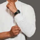 essentials | white mandarin coller shirt