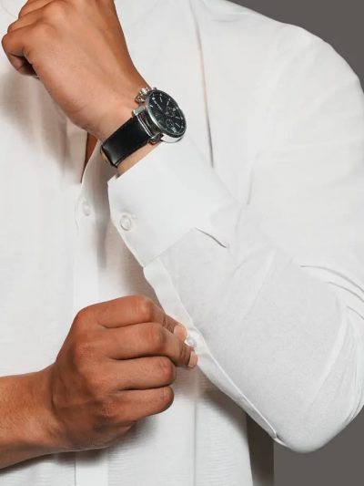 essentials | white regular fit shirt