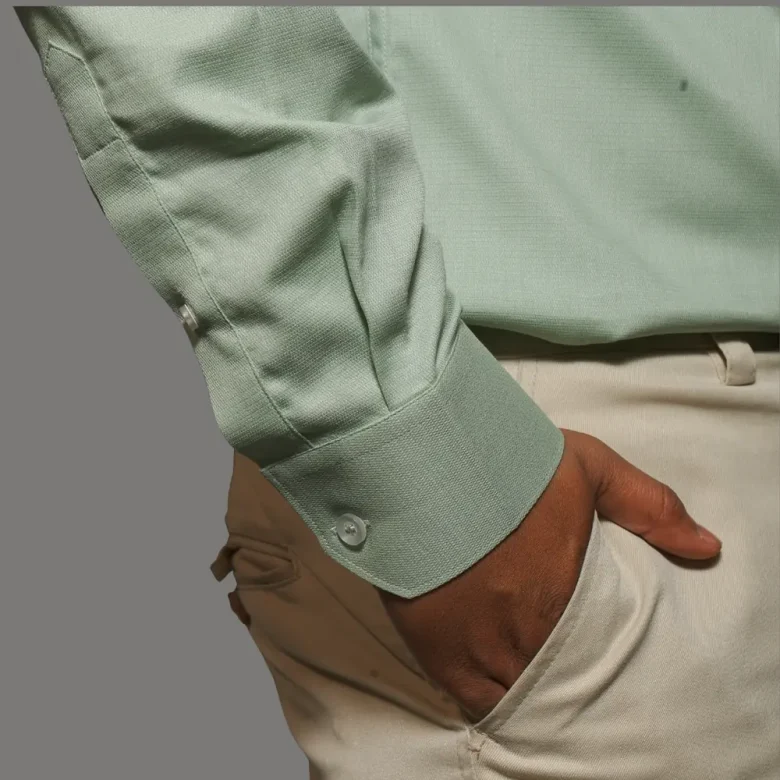 Essentials | PISTA GREEN Enriched Cotton Shirt - Image 4