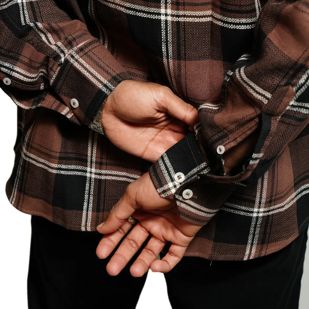 checks & flannels | rust checked shirt checks & flannels | rust checked shirt