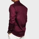 Essentials | WINE Enriched Cotton MANDARIN Coller Shirt