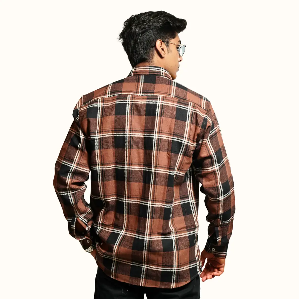 checks & flannels | rust checked shirt checks & flannels | rust checked shirt