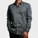 Essentials | CHARCOAL GRAY Enriched Cotton Shirt