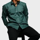 Essentials | SLATE GREEN Enriched Cotton Shirt