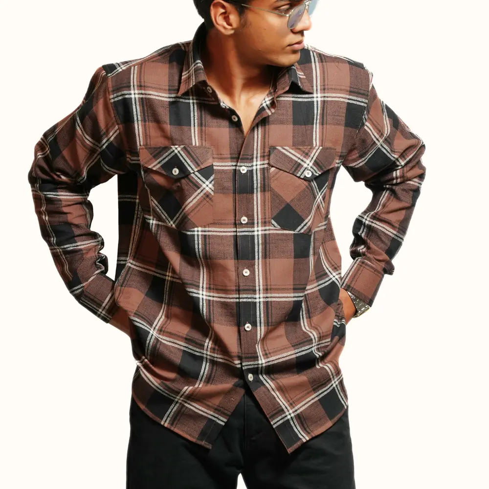 checks & flannels | rust checked shirt checks & flannels | rust checked shirt