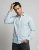 Essentials | ICE BLUE  Enriched Cotton Shirt