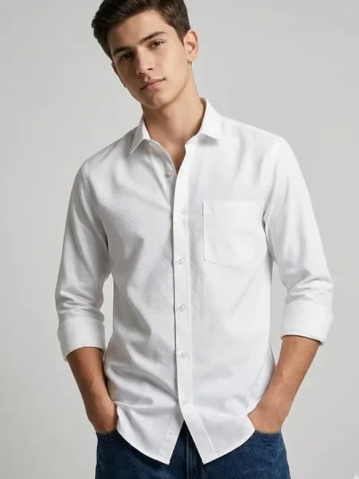 Linen Fabric Aging: Style & Sustainability Essentials | WHITE REGULAR FIT Shirt