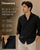 oxy linen™ | navy blue 60 lea european linen shirt