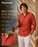 oxy linen™ | navy blue 60 lea european linen shirt