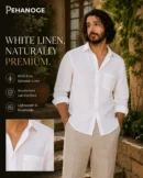 oxy linen™ | navy blue 60 lea european linen shirt