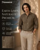 oxy linen™ | navy blue 60 lea european linen shirt
