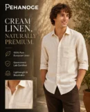 oxy linen™ | navy blue 60 lea european linen shirt