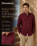 oxy linen™ | wine red 60 lea european linen shirt