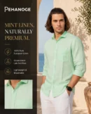 oxy linen™ | mint green 60 lea european linen shirt