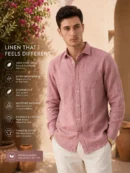 oxy linen™ | dusty rose 60 lea european linen shirt