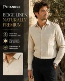 oxy linen™ | natural beige 60 lea european linen shirt