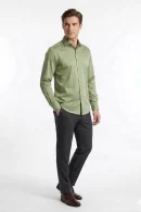 Giza-Silk | Forest Green Long-Staple Giza Cotton Shirt