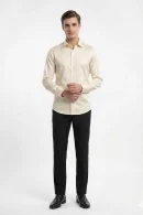 Giza-Silk | Ivory Cream Long-Staple Giza Cotton Shirt