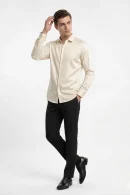 Giza-Silk | Ivory Cream Long-Staple Giza Cotton Shirt