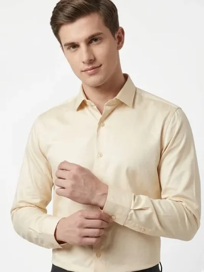 Giza-Silk | Ivory Cream Long-Staple Giza Cotton Shirt