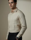 oxy linen | natural beige super prime linen shirt