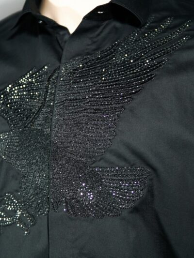 noble stitch | midnight eagle giza cotton shirt