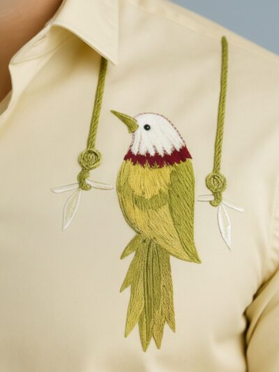 noble stitch | forest songbird giza cotton shirt