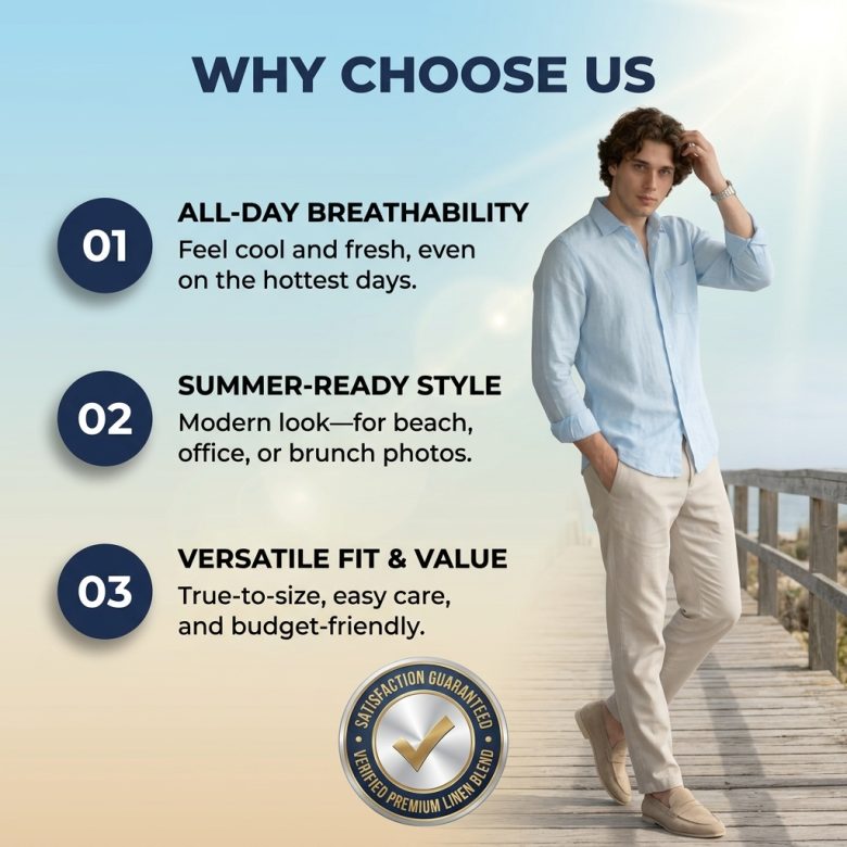 oxy linen | sky blue super prime linen shirt