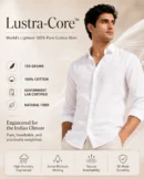 lustra core™ | world's lightest 100% pure cotton shirt | government lab certified.