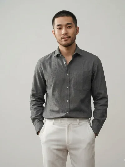 How to Style a Sky Blue Shirt for Men linen cotton pehanoge result 28