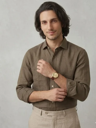 How to Style a Sky Blue Shirt for Men linen cotton pehanoge result 33