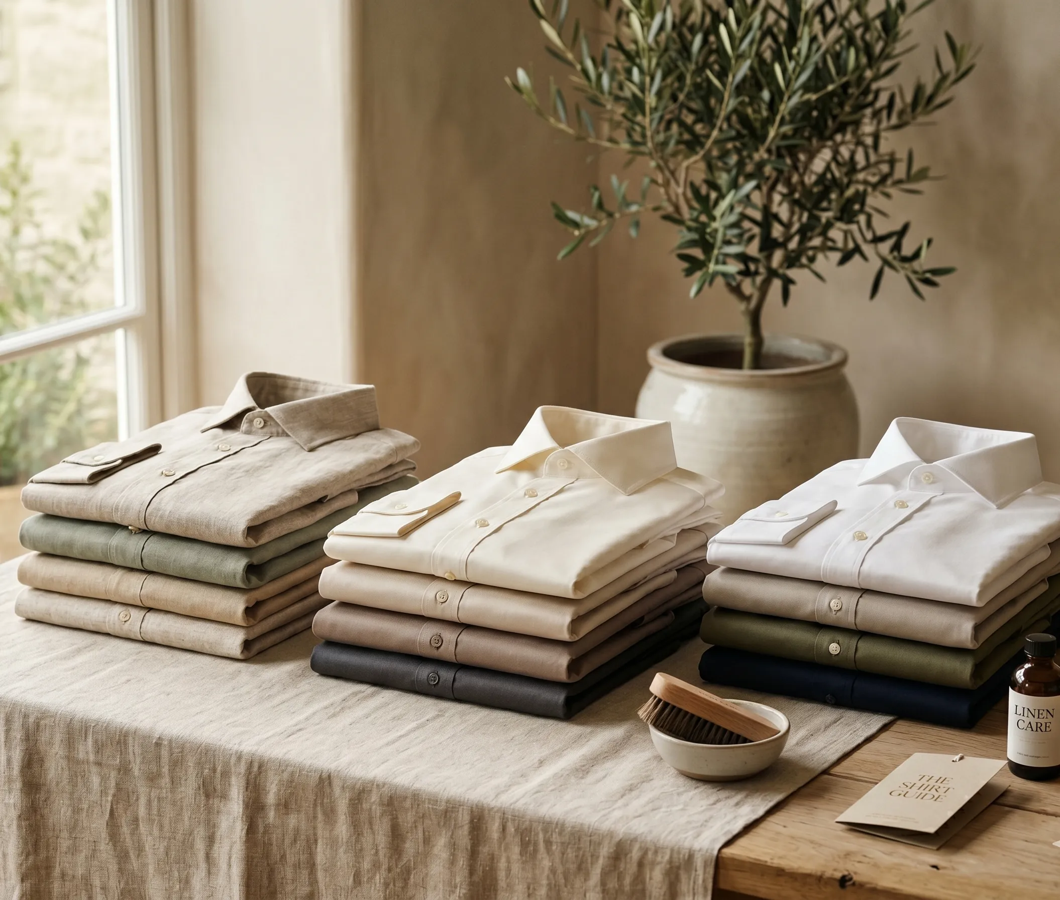 Premium Pehanoge shirt folded carefully in a wardrobe